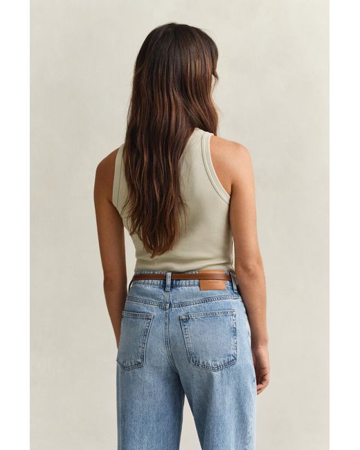 Gant Blue Ribbed Tank Top