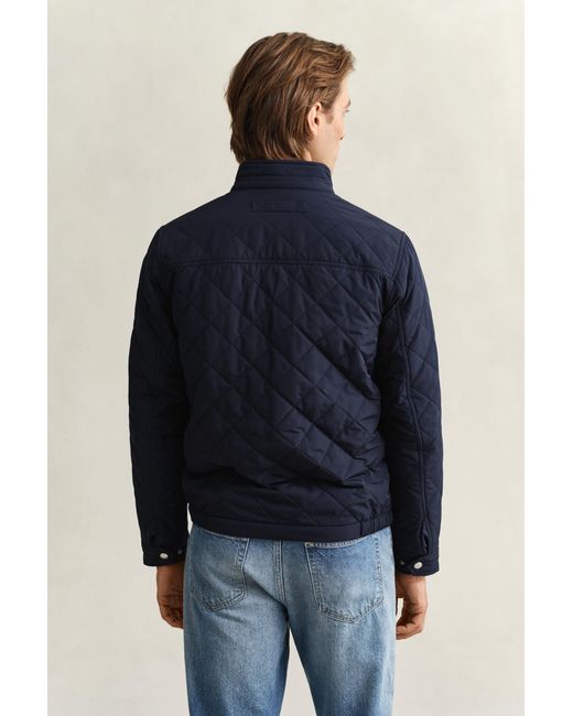 Gant Blue Water-Repellent Quilted Jacket for men