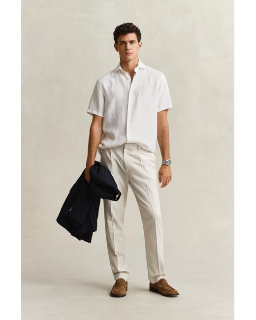 Gant Natural Lyocell Blend Pants for men