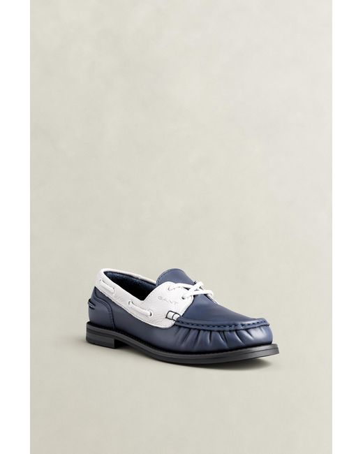 Gant Blue Gracelyn Leather Loafers Evening