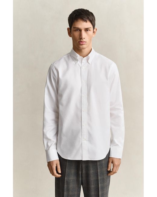 Gant White Twill Dress Shirt for men