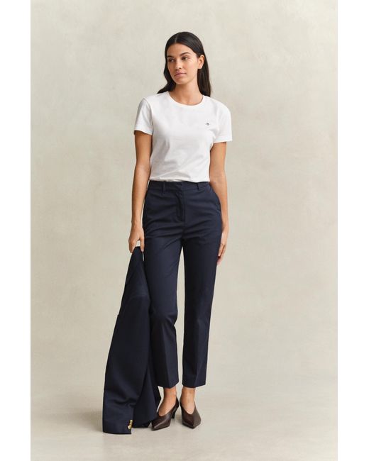 Gant Blue Slim Fit Slacks Evening