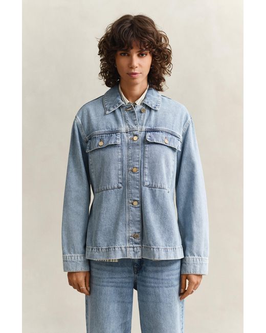 Gant Blue Denim Tie Jacket