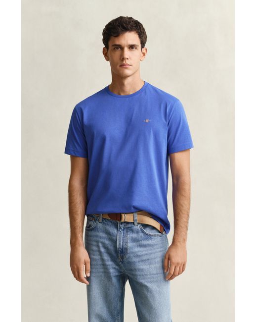 Gant Blue Regular Fit Shield T-Shirt for men