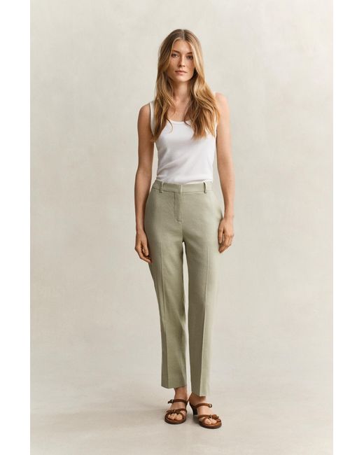 Gant Natural Tailored Linen Stretch Pants