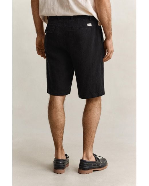 Gant Natural Linen Chino Shorts Ebony for men