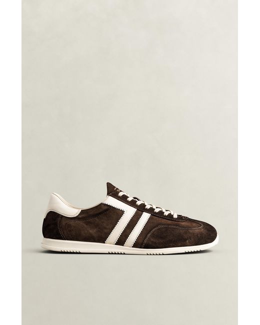 Gant Brown Spearclub Suede Leather Sneakers Dark for men