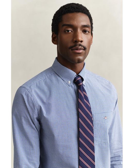Gant Blue Gingham Classic Poplin Shirt College for men