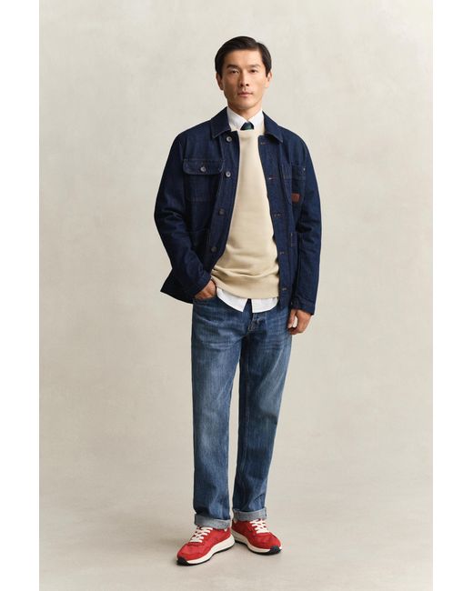Gant Blue Shield Crew Neck Sweatshirt for men