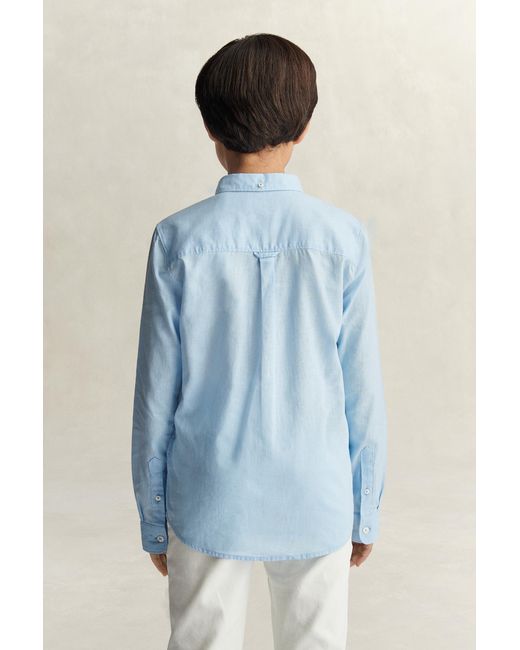 Gant Blue Teens Teen Boys Linen Blend Shirt for men