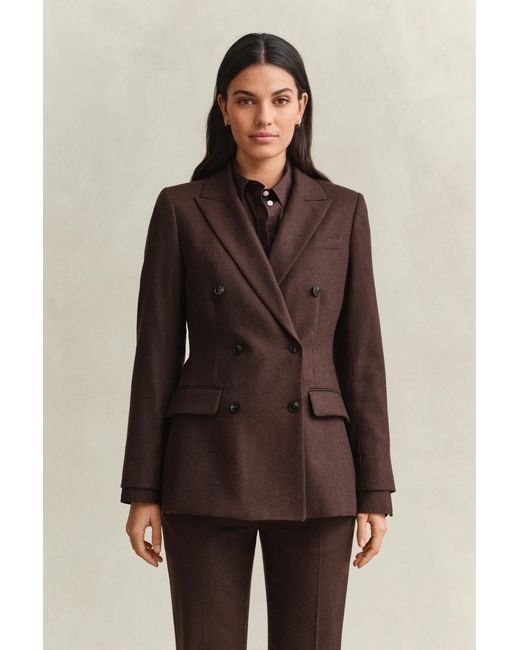 Gant Brown Flannel Blazer Deep
