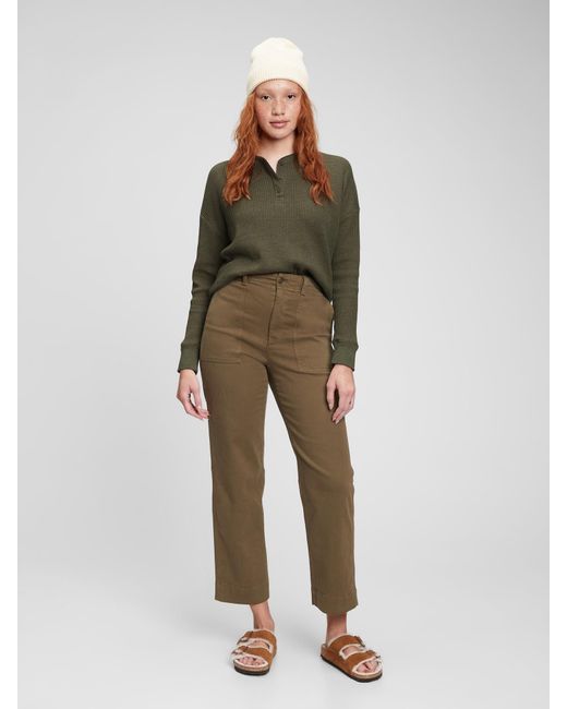 gap waffle henley