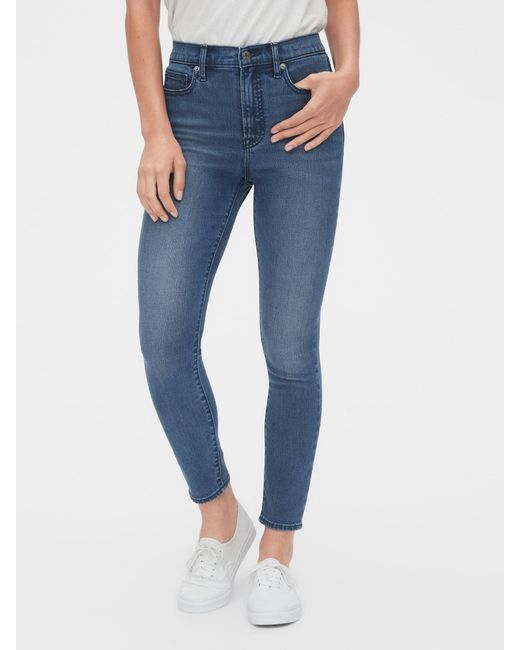 soft wear high rise true skinny jeans with secret smoothing pockets