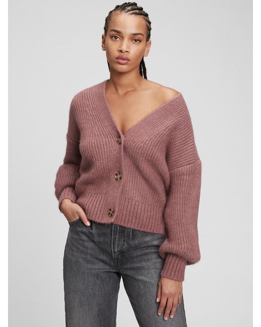 gap pink cardigan