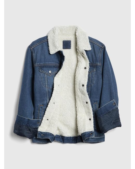 gap sherpa lined denim jacket