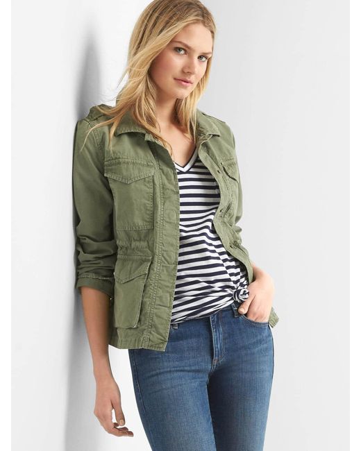 Gap Canvas Utility Jacket in Green | Lyst