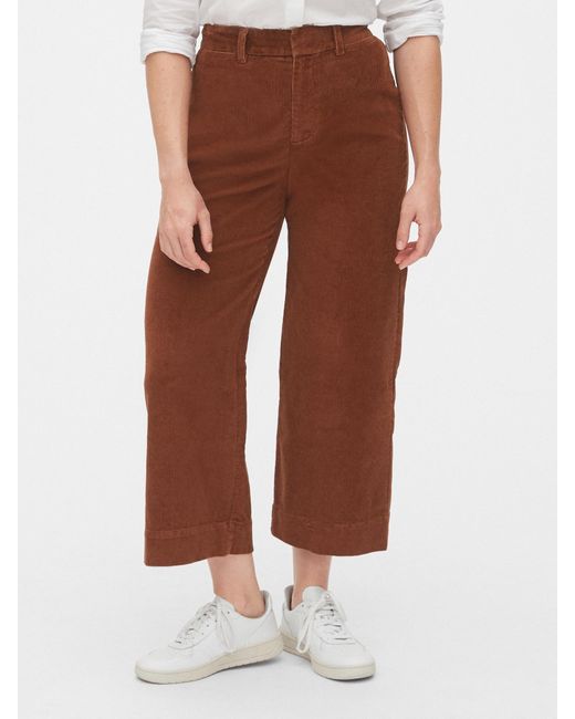 Gap Corduroy High Rise Wide-leg Crop 
