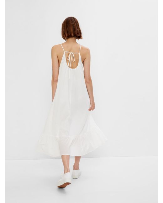 Gap Cotton Strappy Ruffle Hem Maxi 