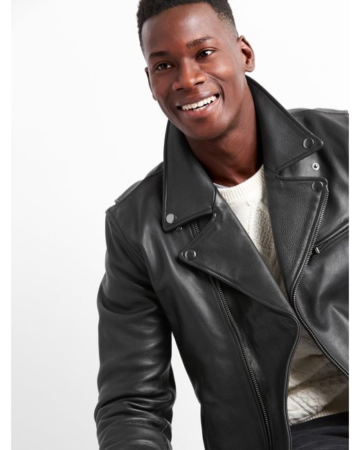 gap leather biker jacket