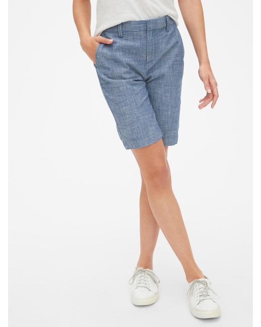 gap chambray shorts