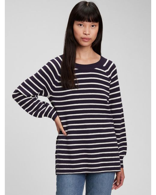 navy blue tunic sweater