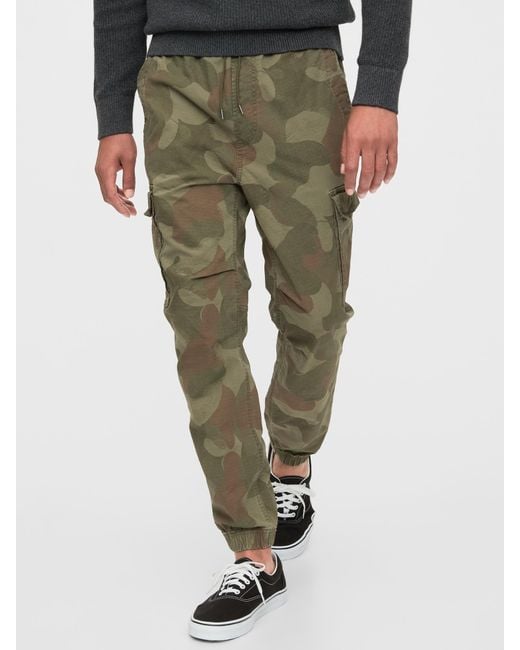 mens green cargo joggers