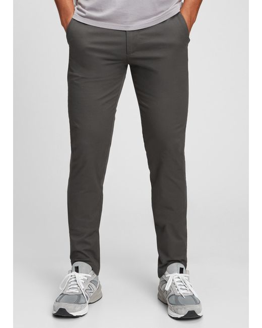 Pantaloni skinny fit in cotone stretch di Gap in Gray da Uomo