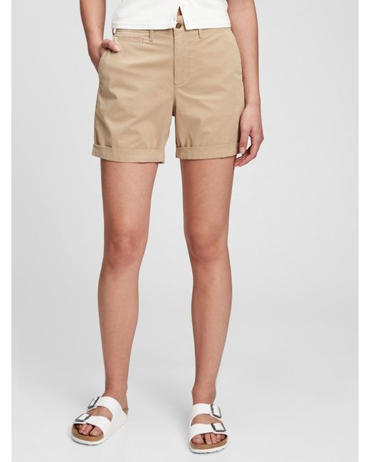 Gap Cotton 5" Khaki Shorts - Lyst