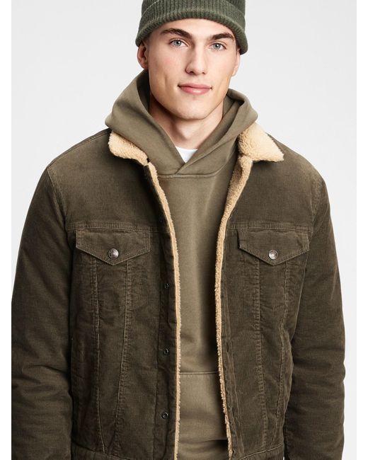 Gap Icon Corduroy Sherpa Jacket in 