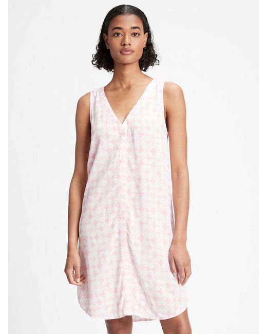 gap button front dress