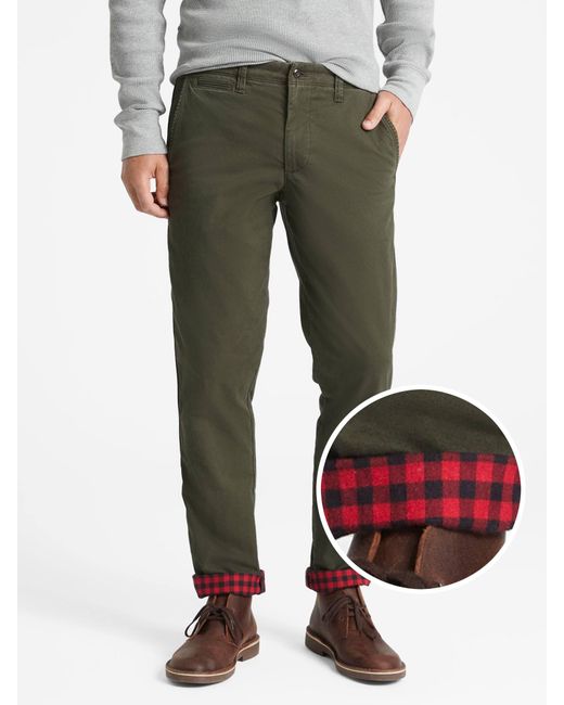 GAP Factory Flannel-lined Twill Pants 