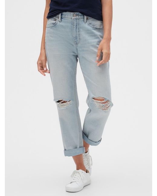GAP Factory Denim Mid Rise Distressed 