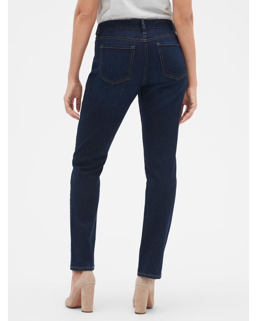 gap mid rise real straight jeans