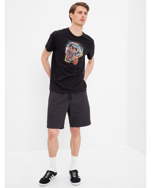 GAP Factory Cotton Jean-michel Basquiat Graphic T-shirt in Black for Men | Lyst