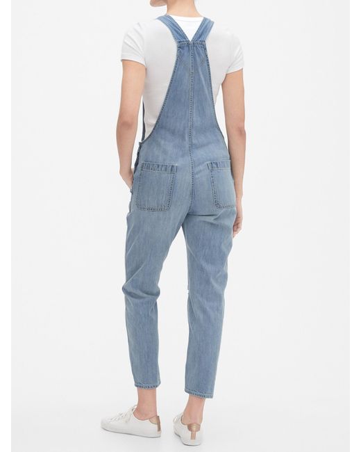 gap distressed overalls