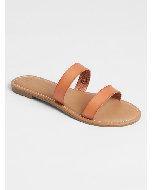brown two strap sandals