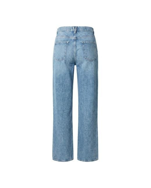 Garage Blue High Rise Wide Leg Jeans