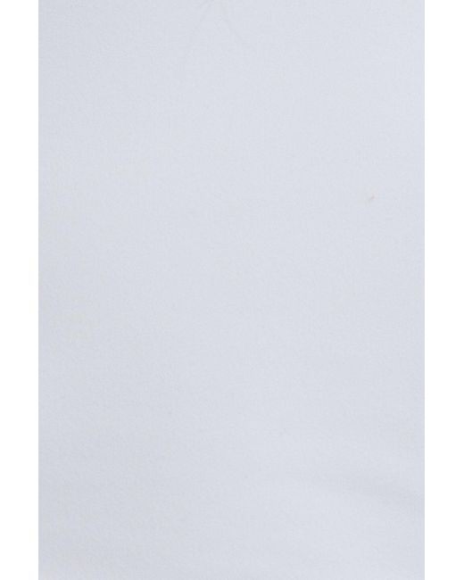 Garage White High V-Neck Sleek Top