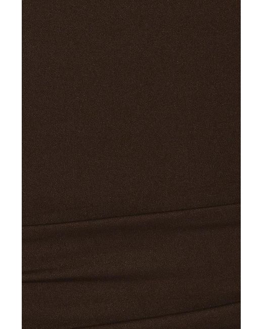 Garage Black Sleek High V-Neck 3/4 Sleeve Top