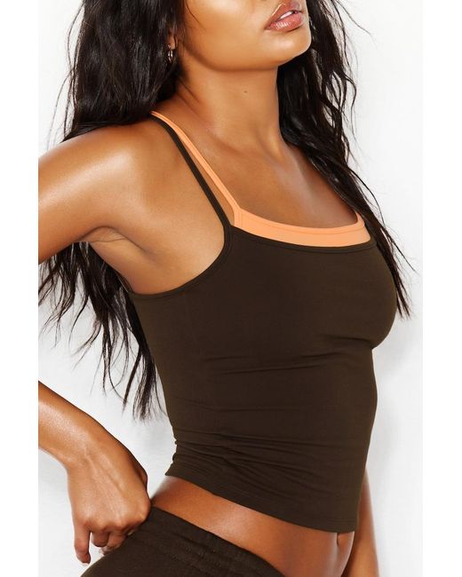 Garage Black Sleek Double Layer Cami Top