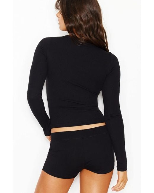 Garage Black Snatchrib Crossover Longsleeve Top