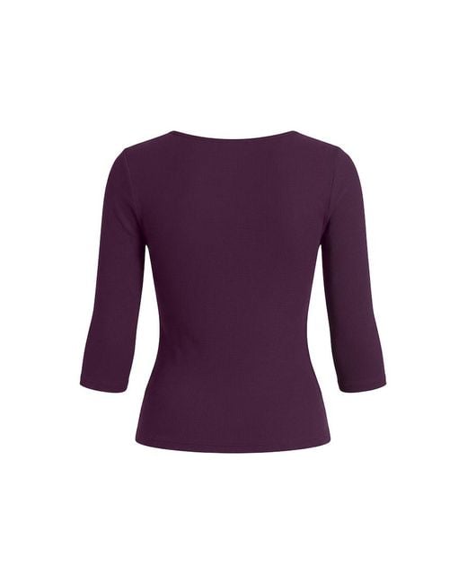 Garage Purple Plunge 3/4 Sleeve Top