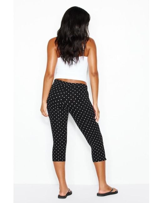 Garage Black Stretchterry Capri Pants