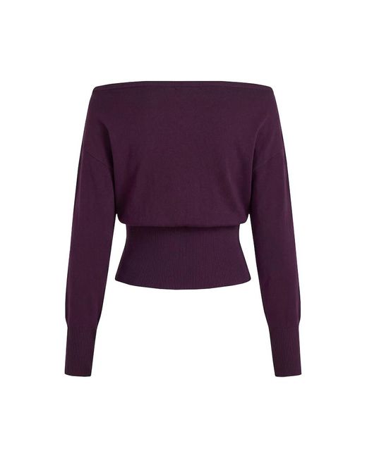 Garage Purple Off Shoulder Reset Long Sleeve Top
