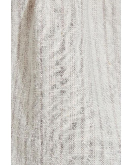 Garage Natural Linen Flyaway Halter Top