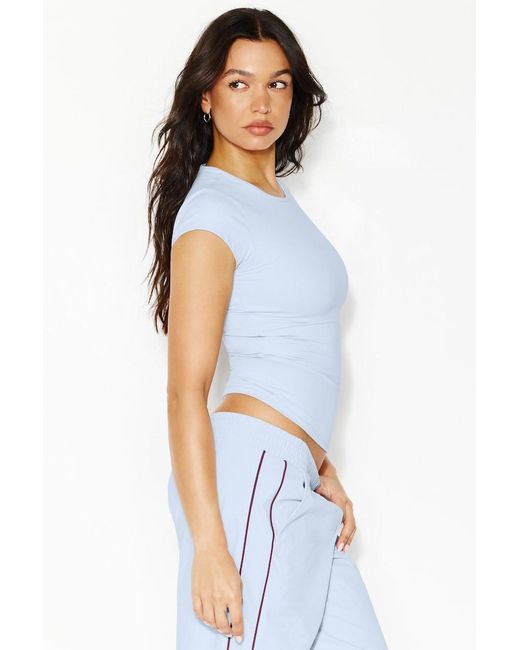 Garage Blue Sleek Crewneck T-Shirt