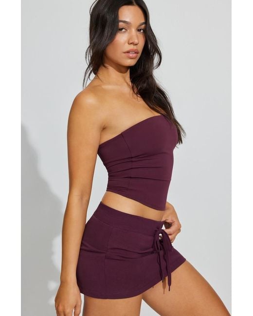 Garage Purple Stretchterry Micro Skort