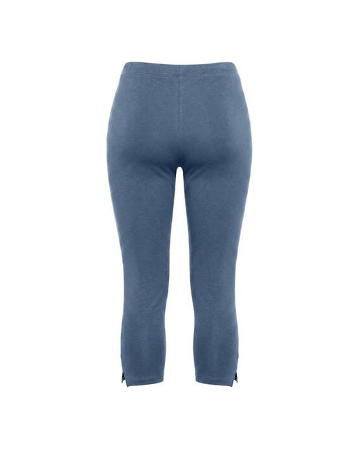 Garage Blue Stretchterry Capri Pants
