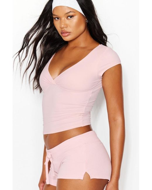 Garage Pink Sleek Crossover T-Shirt