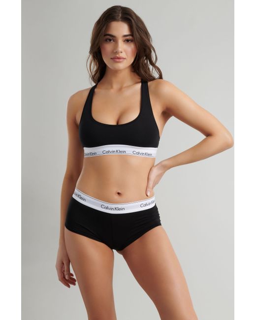 calvin klein boy shorts and sports bra